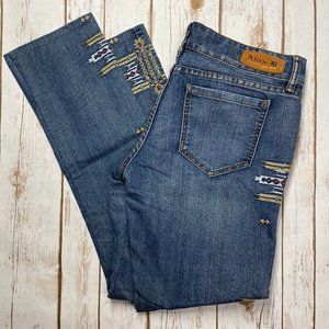 Allen B. Embroidered Jeans Size 12